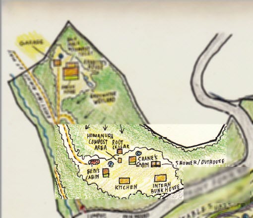 Original permaculture design drawing for the property